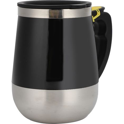 Elektrischer Magnet-Wasserbecher aus Edelstahl mit USB-Ladefunktion, selbstumrührend, 400 ml, Schwarz (1/5)