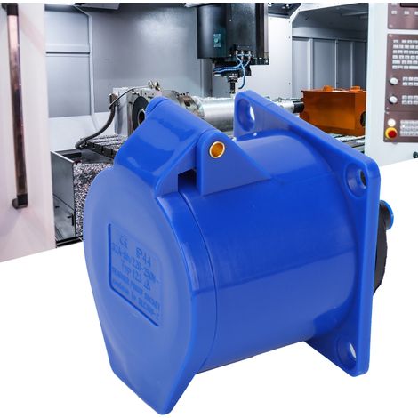 Industrielle, einphasige 220-250V 32A Einbausteckdose, staubdicht, explosionsgeschützt und wasserdicht, dreipolig. (1/5)