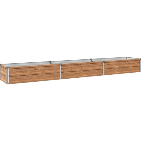 Cama de Jardín Elevada Madera Marrón 240 x 40 x 24 cm vidaXL (1/5)