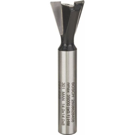 Bosch Accessories 2608628408 Troncatrici a coda di rondine Metallo temprato Lunghezza 55 mm Dimensione, Ø 14 mm Diametr (1/4)