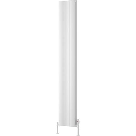 Reina Gio Double Vertical Aluminium Radiator 1800mm H x 280mm W - White (1/3)