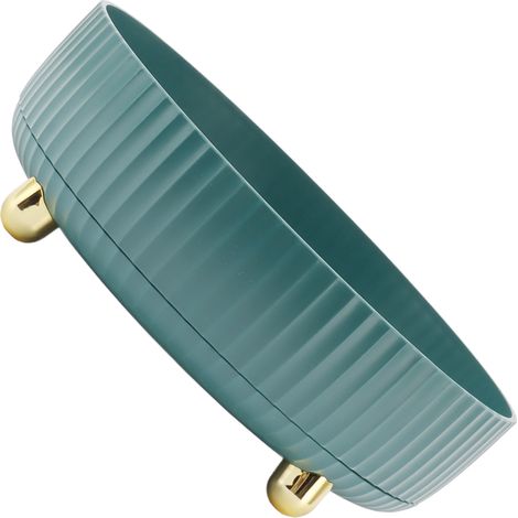 Plateau tournant de rangement 360° pour cosmétiques et épices, organisateur rond vert, pour placard de cuisine et garde-manger (1/5)