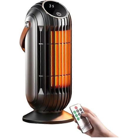 Chauffage d'appoint intelligent de bureau 1500 W, puissant, en céramique PTC, à chauffage rapide, 4 niveaux de chaleur, idéal pour la maison, le bureau ou la chambre. Prise américaine. (1/5)