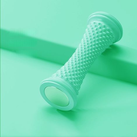 (Vert) Masseur de pieds avec rouleaux de massage, balle de massage de yoga, en plastique. (1/5)