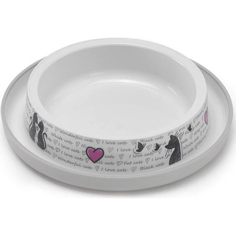 Petite gamelle pour chiens et chats avec base antidérapante et ligne anti-éclaboussures Con Amore