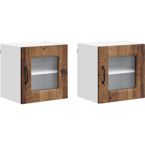 Maison Exclusive - Panel de lavaplatos Kalmar 2 pcs Madera vieja