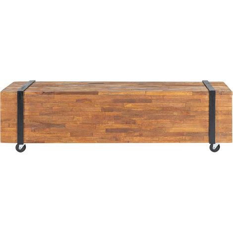 Maison Exclusive - TV-Schrank 110x30x32,5 cm Massivholz Teak (1/5)