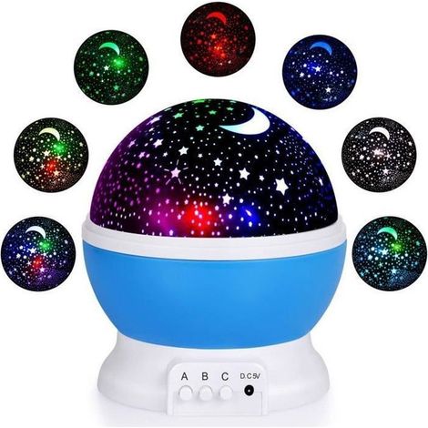 Veilleuse Enfants LED Projecteur Etoiles - Lampe de Projection LED Veilleuse Enfants Étoiles Projecteur de Voûte Étoilée de Nuit (1/4)
