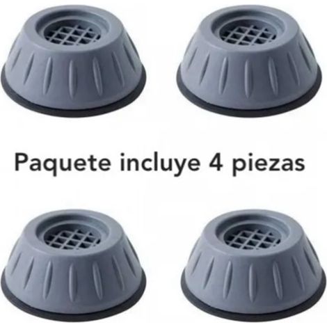 Stabilisierungsfüße für Waschmaschinen, 4er-Pack, 10 cm, Grau, Strapazierfähiger Kunststoff, Vibrationsdämpfung. (1/5)