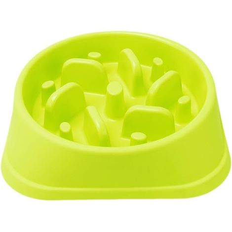 Gamelle lente pour chien, bol puzzle antidérapant – Assiette anti-hirondelle pour animaux de compagnie à alimentation lente – Gamelle interactive anti-gonflage pour chiens (vert) (1/3)