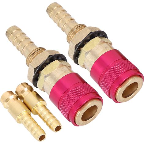 raccords rapides de 8 mm pour torche de soudage TIG, refroidis à l'eau et au gaz. (1/5)