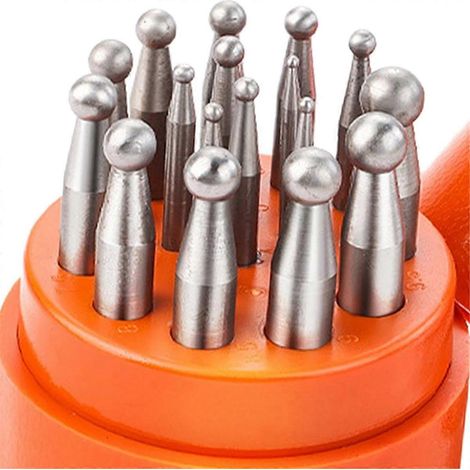 Set mit 17 Kuppelstanzern, Stempelwerkzeuge zum Formen von Perlen (1/5)