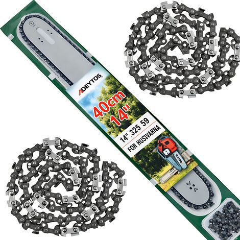 Führungsschiene für Benzinsäge + 2x Ketten 40cm 14'' 59 1.5 325 (1/5)