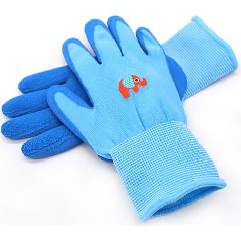 Filiyano-1 paire de gants de jardin (enfants), gants de jardin en caoutchouc, gants de protection d'extérieur, taille moyenne convenant à la plupart (1/3)
