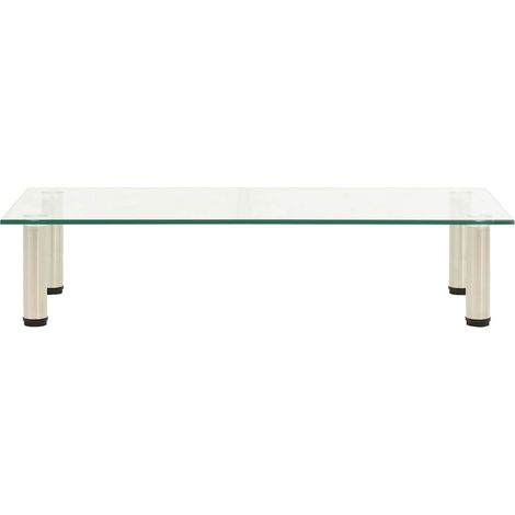 Maison Exclusive - TV-Tisch 80x35x17 cm Transparentes Hartglas (1/5)