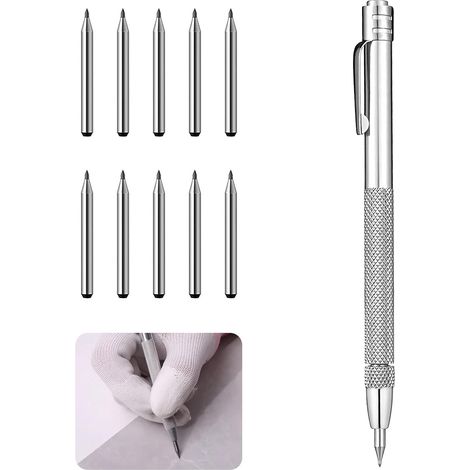 Stylos à Tracer en Carbure de Tungstène avec 10 Pointes de Rechange (1/5)