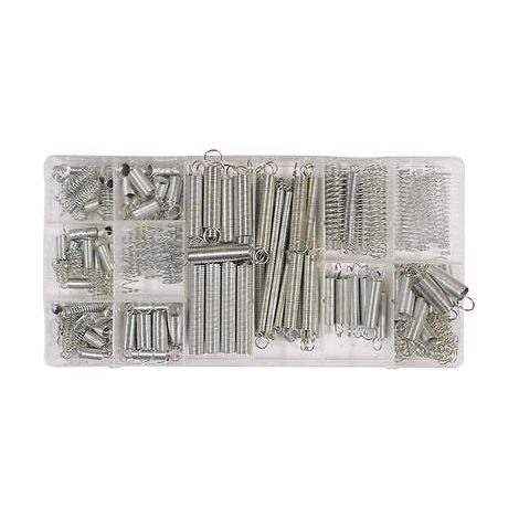 ASSORTIMENTO SET DI MOLLE A COMPRESSIONE E A TRAZIONE 200 PEZZI IN BOX