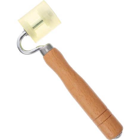 Rouleau en Caoutchouc Adapté aux Bords à 90 Degrés pour Papier Peint Manche en Bois Ergonomique, Rouleau Presseur Léger pour Film Mural et Pose de Vinyle (1/5)