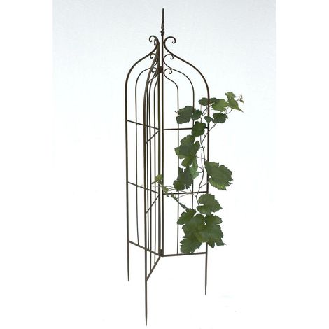DanDiBo Treillis Jardin Métal Noir 120033 Treillis Fleurs 132 cm Plantes grimpantes Roses Piquets de sol Aide à l'escalade Porte-fleurs Colonne de treillis Clôture (1/5)