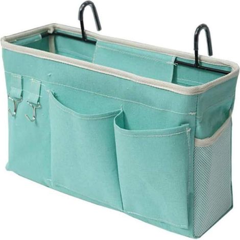 Sac de rangement de chevet, sac de rangement suspendu pour lits superposés, pour livres, magazines, jouets, téléphones portables, écouteurs (Vert) (1/5)