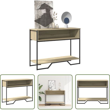 vidaXL Konsolentisch Sonoma-Eiche 100x35x74,5 cm Holzwerkstoff (1/5)