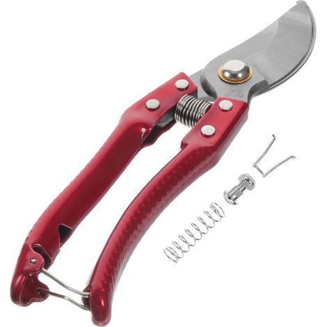 Piece Professional Garden Pruner, Ergonomic and Durable Stainless Steel Branch Cutting Tools for Plants and Garden (Red) (1/5)