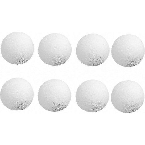 Ce lot de 8 boules détartrantes convient aux spas, jacuzzis et piscines. Elles absorbent les impuretés et peuvent également servir d'éponge absorbante pour les huiles dans les jacuzzis, ainsi que d'ac (1/5)
