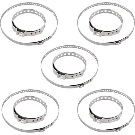 10pcs Collier de serrage de soufflet d'essieu Ajustable, Collier Soufflet Cardan En Acier Inoxydable Jeu de Pinces à Joint CV, véhicule pinces réglables Kit(5 Petites et 5 Grandes)