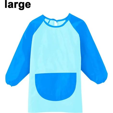 Blouse de peinture pour enfants, blouse à manches longues pour enfants, tablier imperméable et oléofuge pour enfants, blouse et tablier de peinture avec poches pour enfants (1/5)