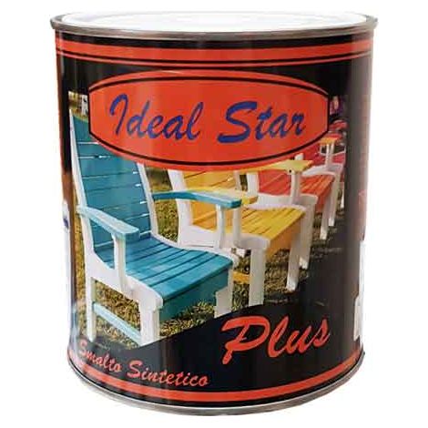 SMALTO 'PLUS' IDEAL STAR 0,750 lt - Bianco lucido - IDEAL STAR