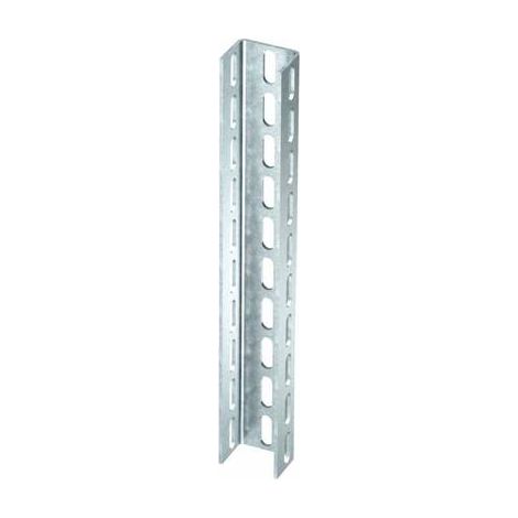 OBO Bettermann Puntal en U perforado por 3 lados 70x50x2000 Acero galvanizado en caliente, 6340296