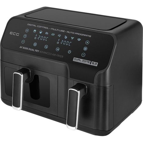 ECG AF 8300 Dual Fry friggitrice ad aria nera 8,3 litri (1/3)