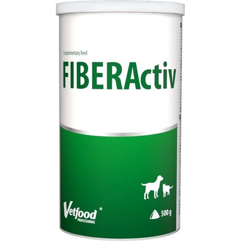 Vetfood Fiberactiv Ergänzungsfuttermittel für Hunde und Katzen gegen Verstopfung 500 g