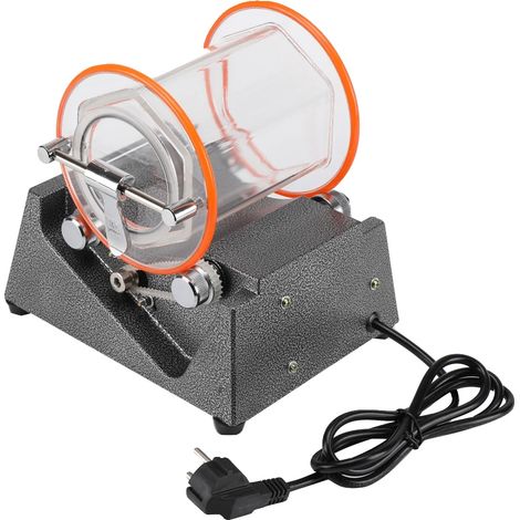 Machine à polir les bijoux, matériau en polycarbonate, capacité de 3 kg, rotation bidirectionnelle, minuterie réglable de 10 à 60 minutes, design étanche