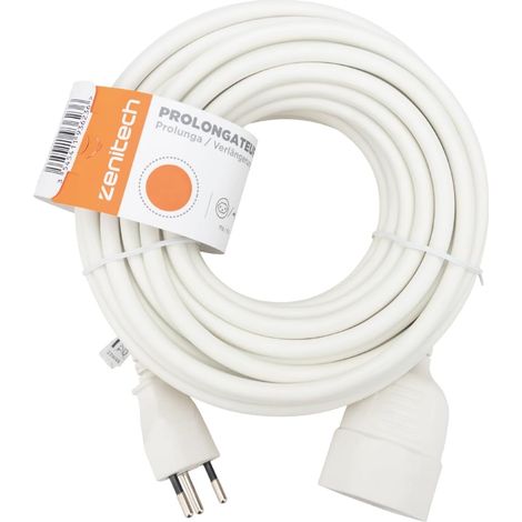 Prolongateur Suisse T12/T13 H05VV-F 3x1,5mm² 5m - Blanc (1/5)