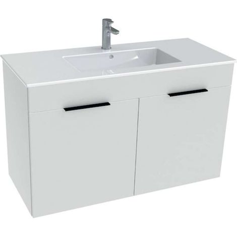 Jika Cube - Unterschrank mit Waschtisch, 98x42x62 cm, weiß H4536511763001 (1/3)