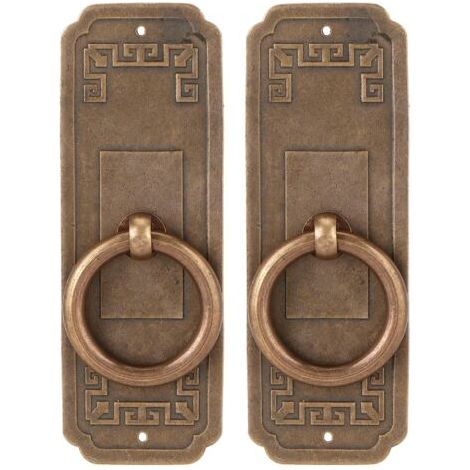 BUNTHAUS 2 ensembles de boutons de traction de porte à trou unique, poignée de Style chinois pour quincaillerie de meubles d'armoire de cuisine 10cm (1/5)