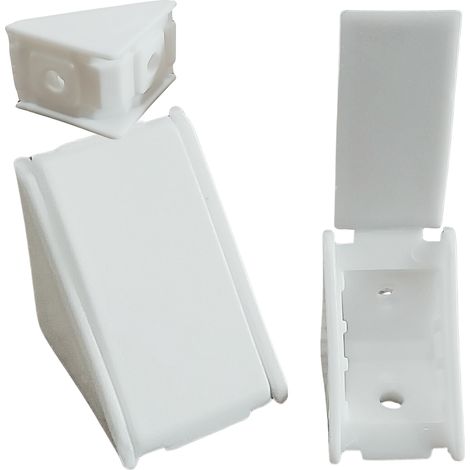 Staffa angolare per mobili 27x27x20 staffa komandorek con aletta bianca (02) 100 pezzi (1/5)