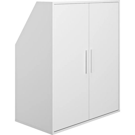 Armoire sous pente 2 portes - Blanc - ADEZIO