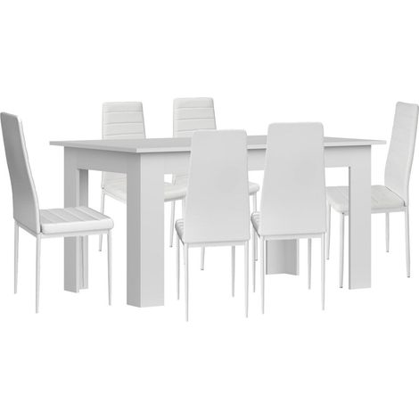 Pack Mesa de Comedor o Cocina + 6 Sillas en Polipiel/metal (1/5)
