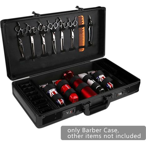 Mallette de coiffure pour styliste Mallette de transport pour tondeuses Ciseaux Peignes 21.65 x 10.63 x 3.94 pouces (1/5)