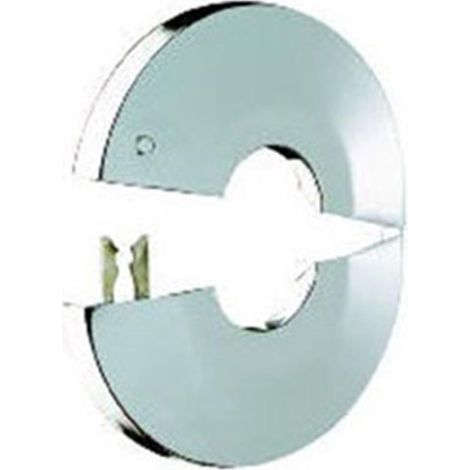 Delabie – Rosace ouvrante chromée 12-54 mm – Laiton massif – Hauteur 9 mm – Sachet de 2 pièces – Pour installations plomberie et électricité