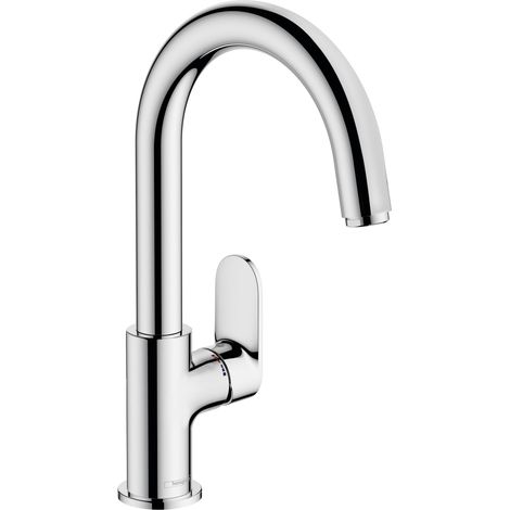 Hansgrohe – Mitigeur de lavabo avec vidage et bec rotatif – EcoSmart 5 l/min – Conception chrome – Amplitude de rotation 120°/360° – SKU 71554000