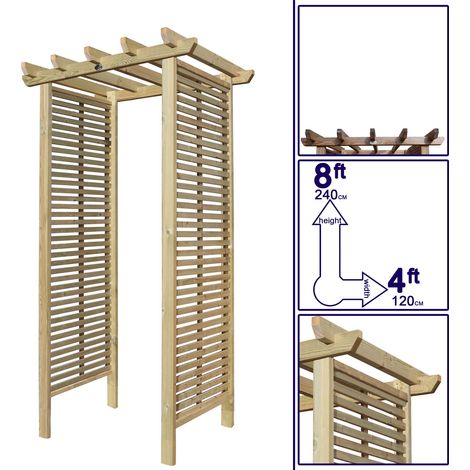 Premier Archway 8ft x 4ft Tuscany Trellis Sides