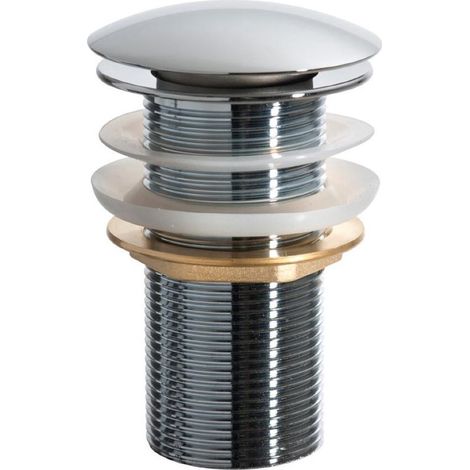 Bouchon de vidange design long – 9 cm – 5/4" – Chrome – Clickwaste de luxe pour lavabo (1/2)