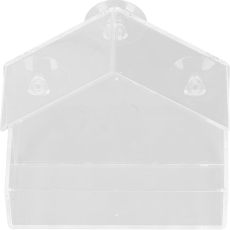 Mangeoire nichoir pratique et simple en acrylique pour oiseaux de compagnie, à installer à la fenêtre.