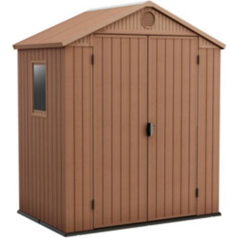 CASETA COBERTIZO RESINA JARDIN DARWIN 6X4 MARRON KETER (1/5)