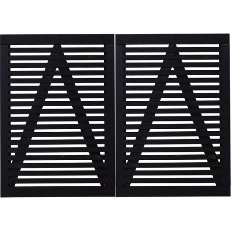 Tokyo Doppeltor - 200 x 140 cm - schwarz Holzzäune