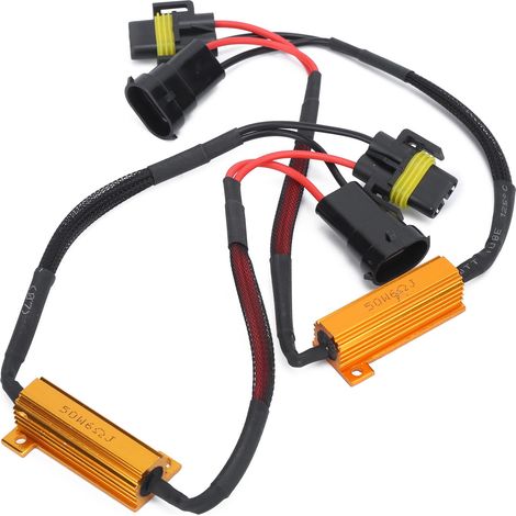 Packung mit 2 50W 12V Dekodierungswiderständen für H11 LED-Nebelscheinwerfer, Antiflimmern, Lastkorrektur für Autoscheinwerfer (1/5)