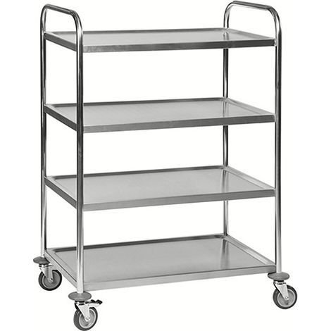 Carrello in acciaio inox 4 piani - Carico max 200 kg - KM60356 (1/5)